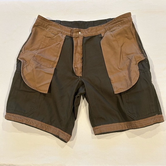 Duluth Trading Canvas Cargo Shorts 100% Cotton Olive Green Size 40 Inseam 11 - Picture 7 of 9